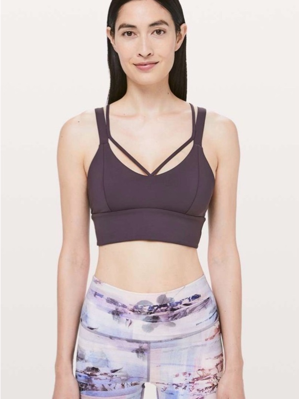 Lululemon Pushing Limits Bra *Light
Support - Plum size dot 8